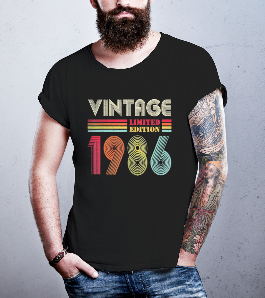 Vintage 1986 Limited Edition 40th Birthday Men Women 40 Years Old T-Shirt