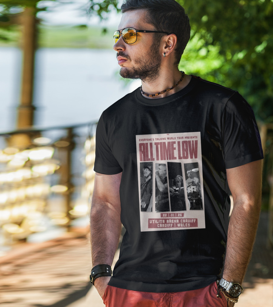 Everyone's Talking World Tour All Time Low Cardiff Utilita Arena Wales Jan 22 2026 T-Shirt