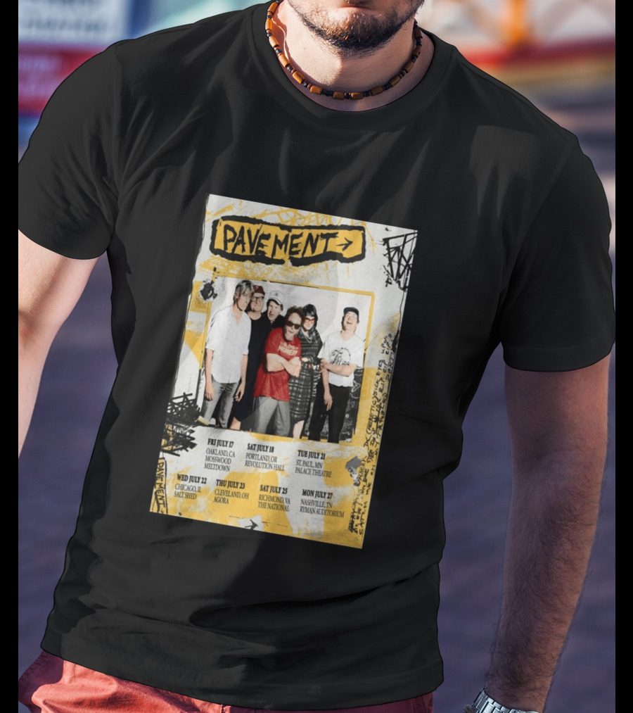 Pavement US Summer Tour 2026 Oakland Portland St. Paul Chicago Cleveland Richmond Nashville T-Shirt