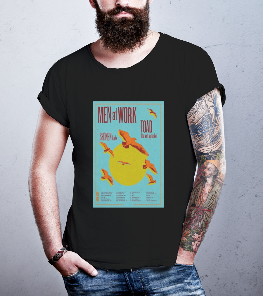 Men At Work Shonen Knife Toad The Wet Sprocket Summer Tour 2026 Dates And Locations T-Shirt
