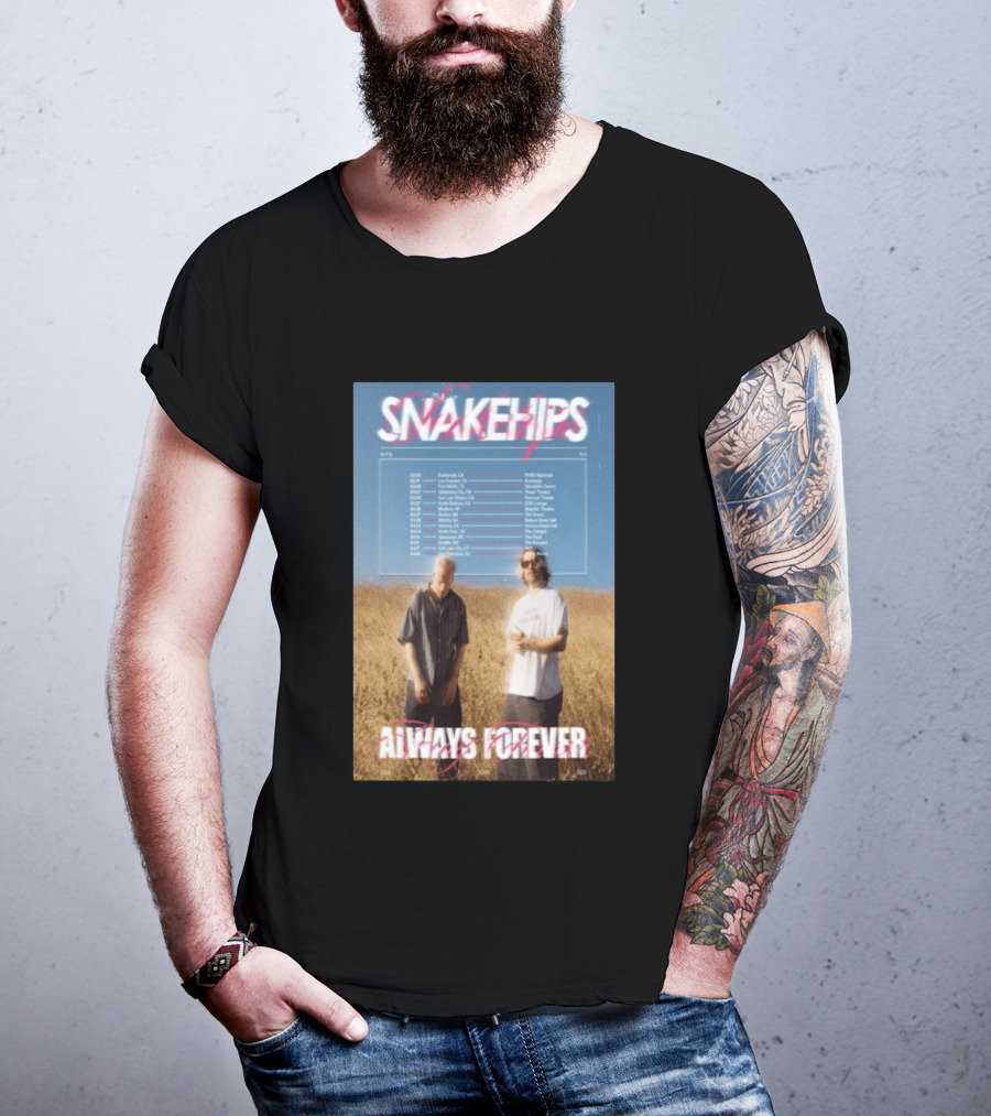 Snakehips Always Forever Spring Tour 2026 Dates With Concert Locations And Band Members T-Shirt
