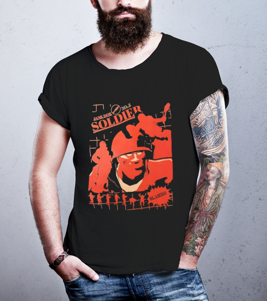 Jane Doe Soldier Team Fortress 2 1968 T-Shirt