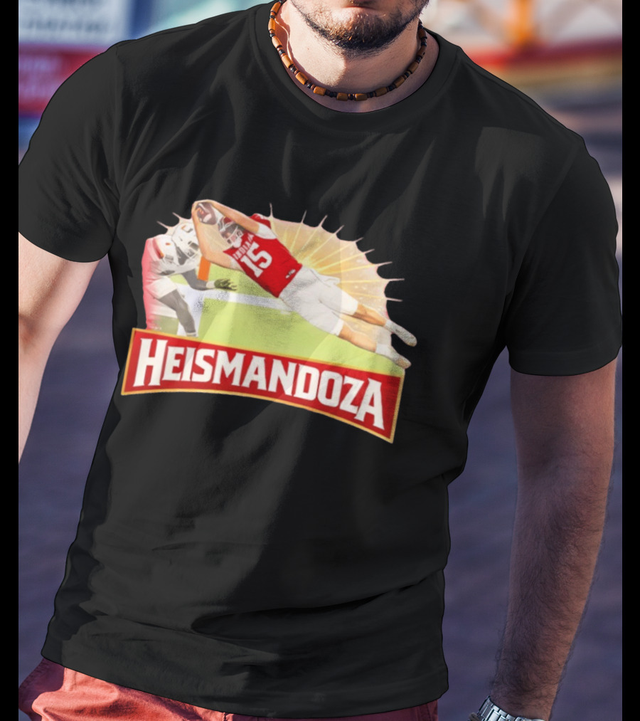 Heismandoza Fernando Mendoza Diving Catch Football Moment T-Shirt