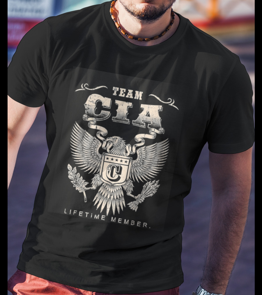 Team CIA Lifetime Member Emblem With Eagle Crest T-Shirt