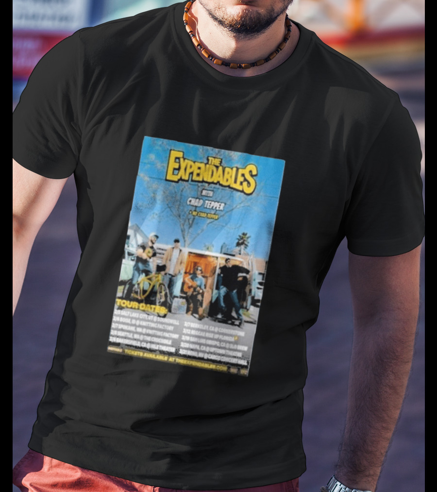 The Expendables Chad Tepper Tour 2026 Dates Salt Lake City Berkeley Reggae Rise Up T-Shirt
