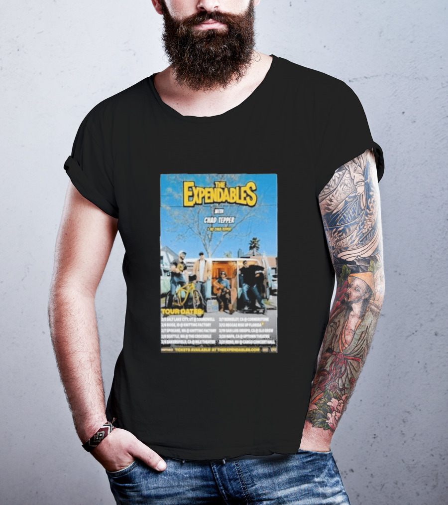 The Expendables Chad Tepper Tour 2026 Dates Salt Lake City Berkeley Reggae Rise Up T-Shirt