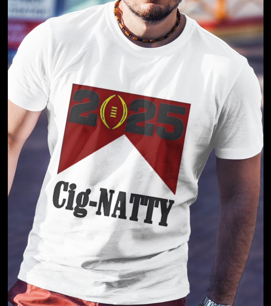 Indiana Hoosiers 2025 Cig Natty Football Banner T-Shirt