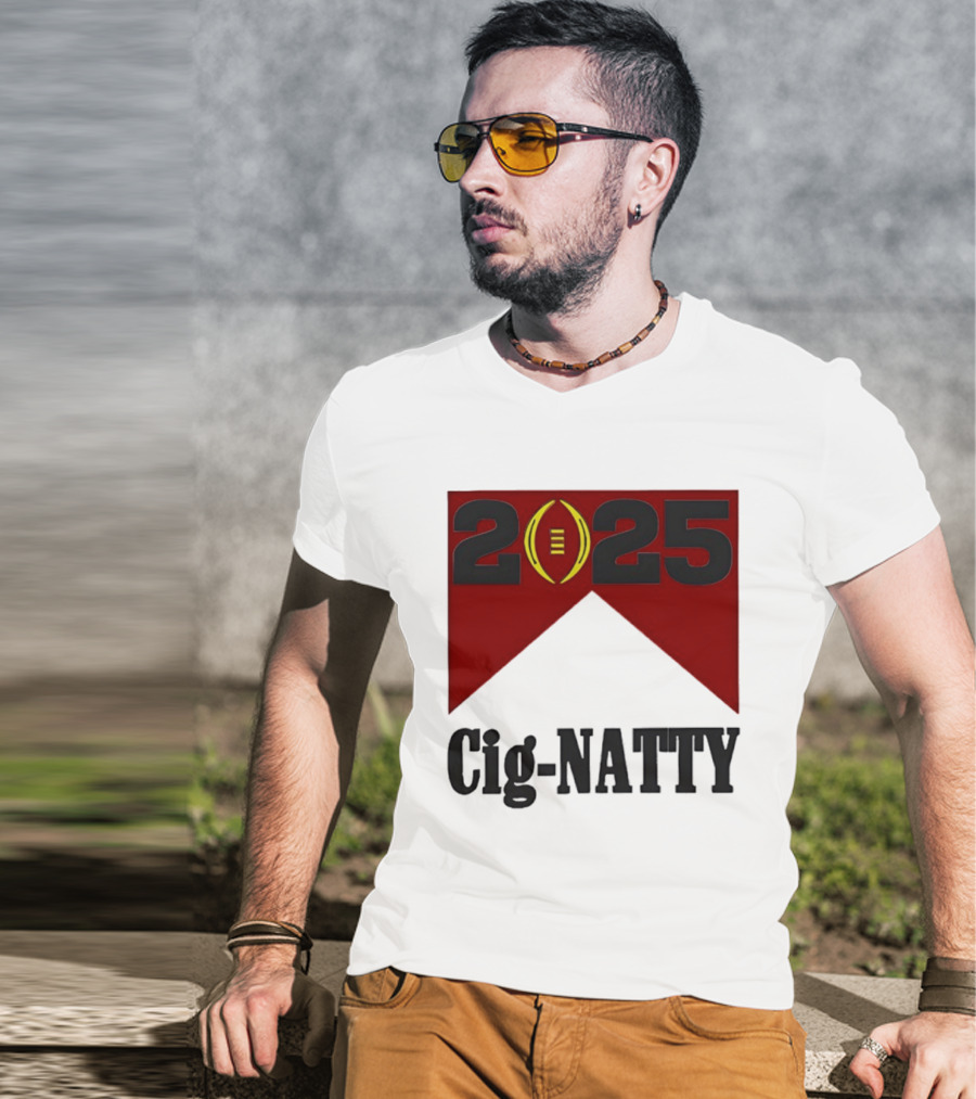 Indiana Hoosiers 2025 Cig Natty Football Banner T-Shirt