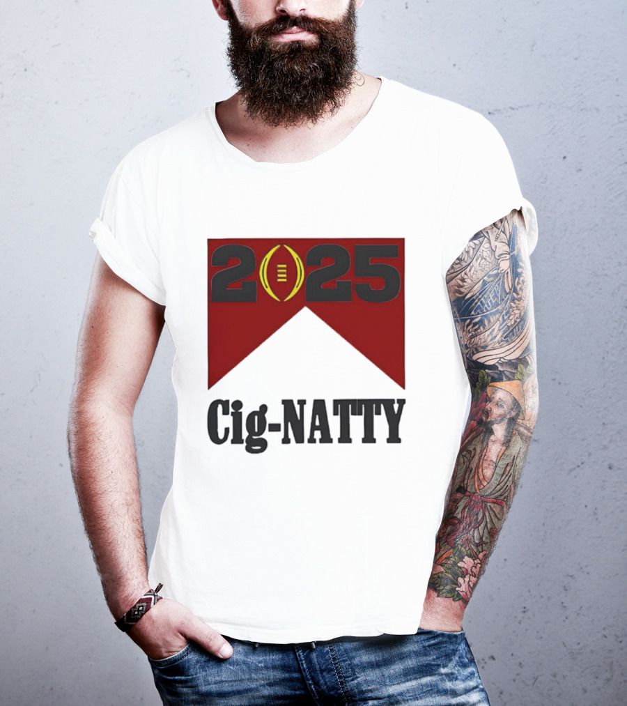 Indiana Hoosiers 2025 Cig Natty Football Banner T-Shirt