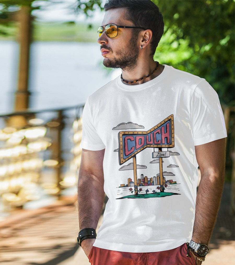 Couch Live Sign City Skyline T-Shirt