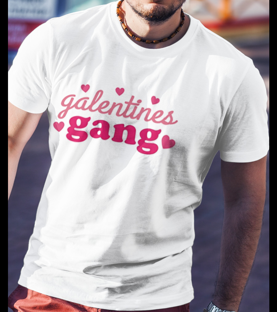 Galentines Gang Heart Accents Valentine's Day Celebration T-Shirt