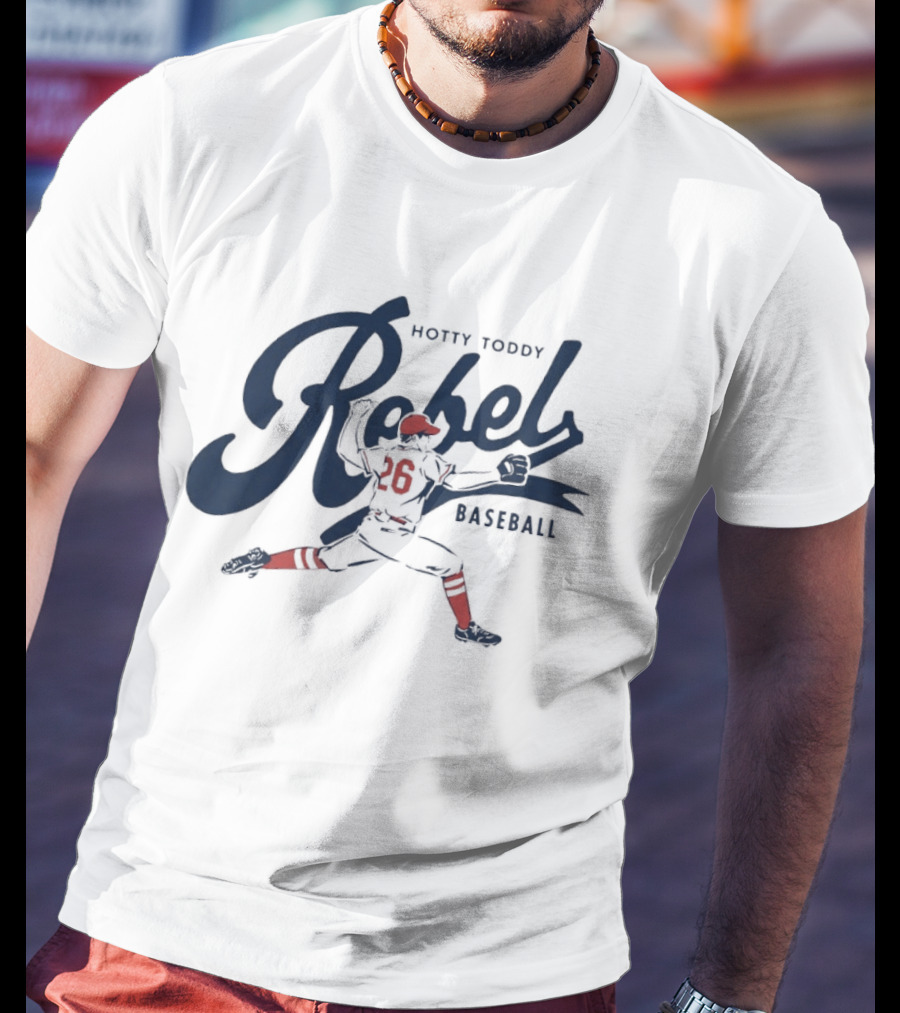 Hotty Toddy Rebel Ole Miss Baseball 36 T-Shirt