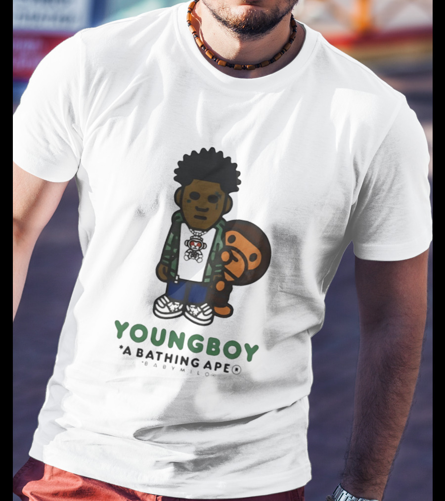NBA YoungBoy BAPE Milo Collaboration A Bathing Ape T-Shirt