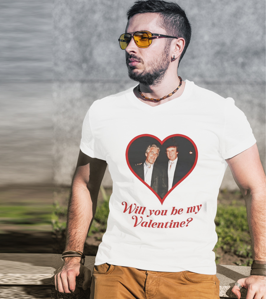Will You Be My Valentine Heart Frame T-Shirt