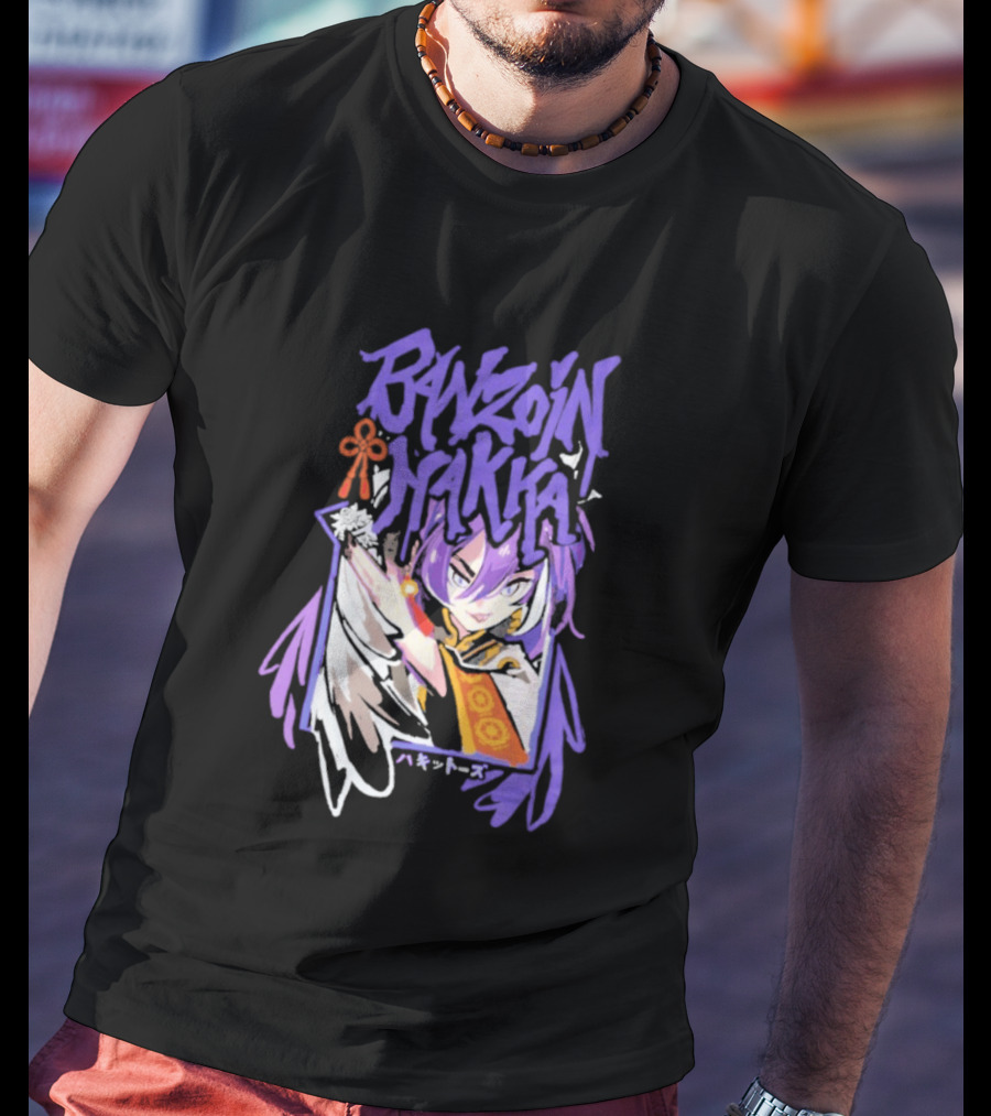 Banzoin Hakka Anime Character Purple Hair And Orange Outfit T-Shirt