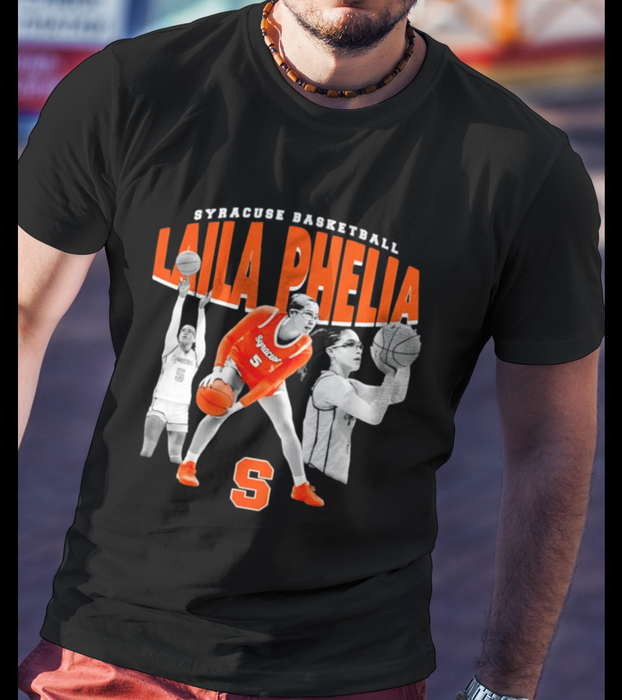 Laila Phelia Syracuse Basketball Player Number 5 Orange Team T-Shirt