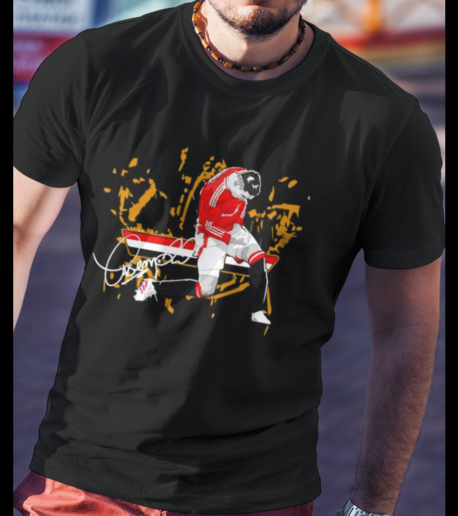 Casemiro 18 Man Utd Celebratory Signature Adored Gold Edition T-Shirt