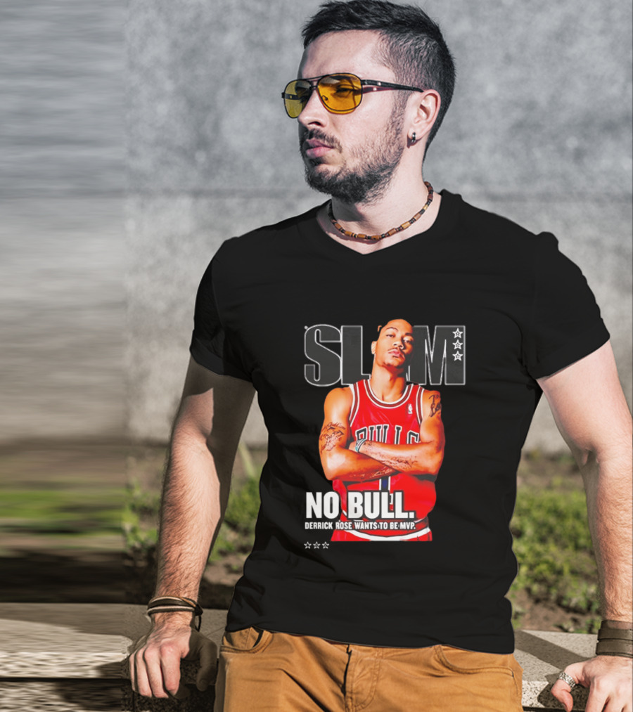 SLAM Chicago Bulls Derrick Rose No Bull Wants To Be MVP T-Shirt