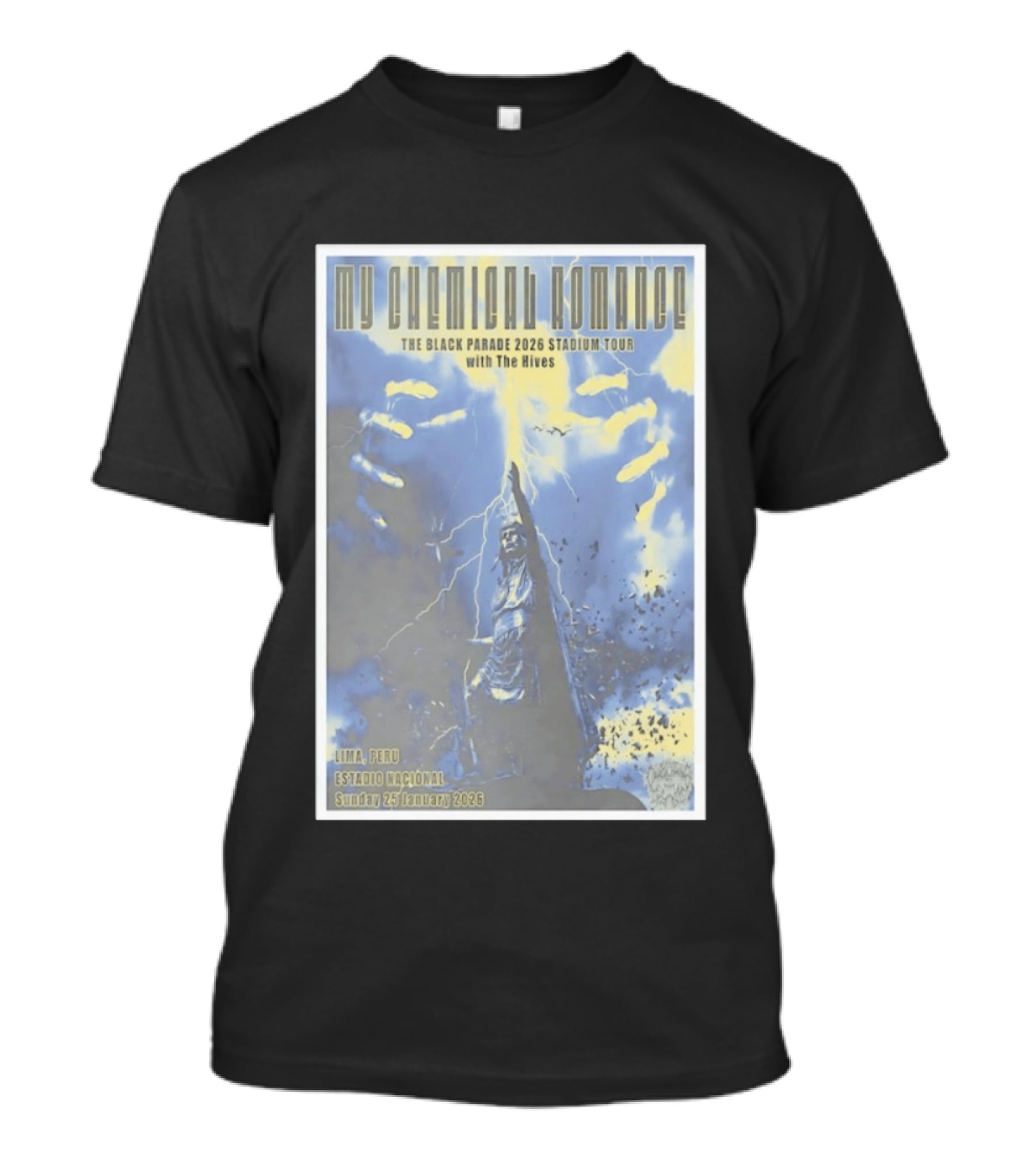 My Chemical Romance The Black Parade 2026 Stadium Tour Lima Peru Estadio Nacional Sunday 25 January With The Hives T-Shirt
