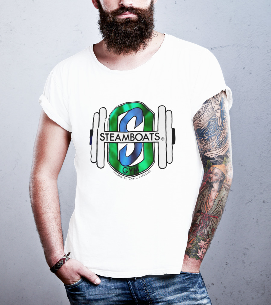 Steamboats Gym Charlotte North Carolina Weights Barbell T-Shirt