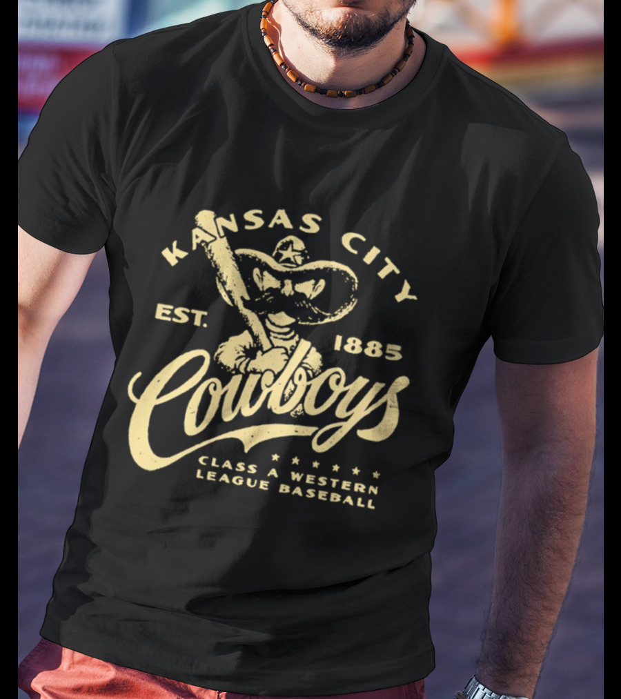 Kansas City Cowboys Class A Western League Baseball Est 1885 T-Shirt