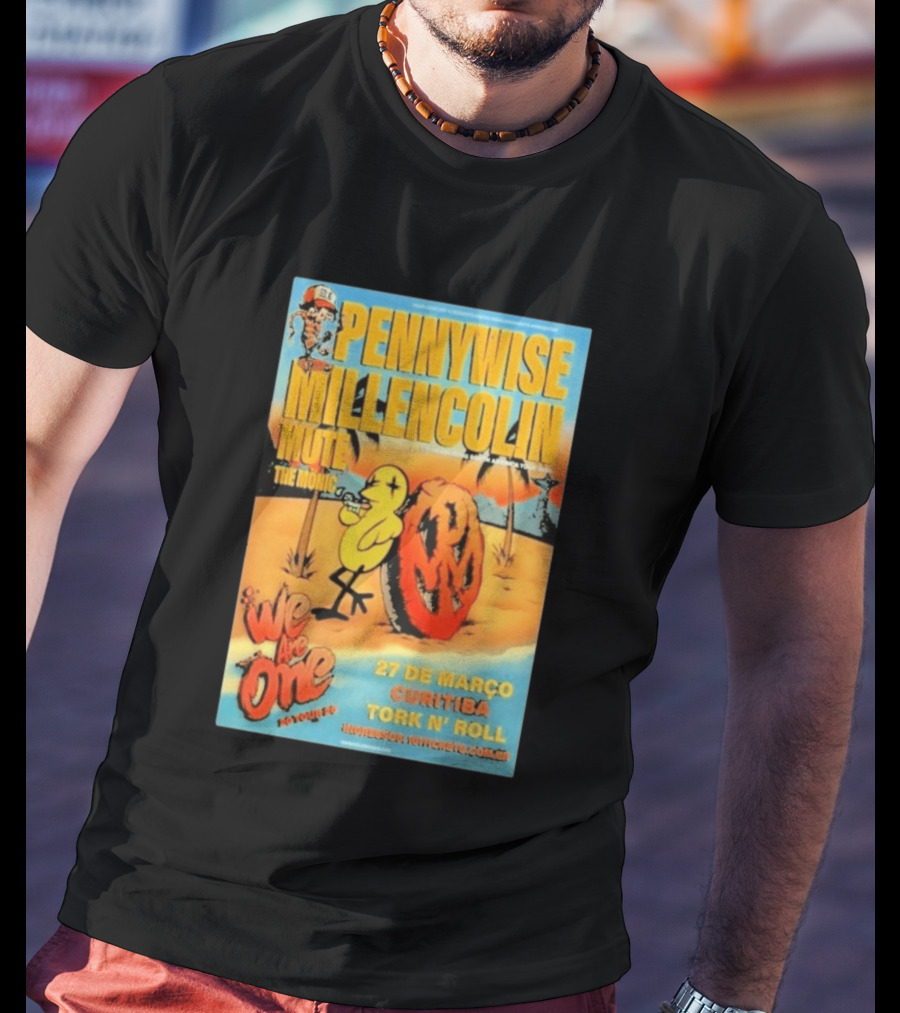 Pennywise Millencolin Mute The Menzingers We Are One Tour March 27 Curitiba Tork 'n' Roll T-Shirt