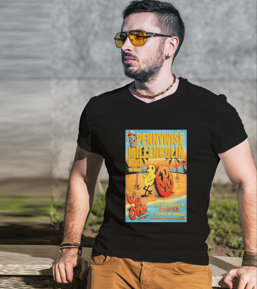 Pennywise Millencolin Mute The Menzingers We Are One Tour March 27 Curitiba Tork 'n' Roll T-Shirt