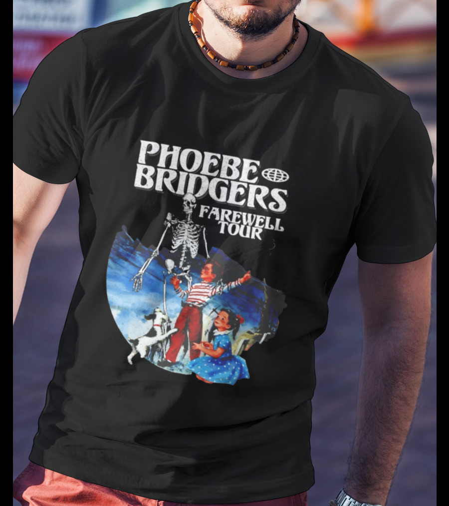 Phoebe Bridgers Farewell Tour Vintage Style Skeleton Kids And Dog T-Shirt