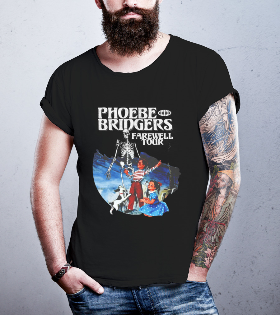 Phoebe Bridgers Farewell Tour Vintage Style Skeleton Kids And Dog T-Shirt