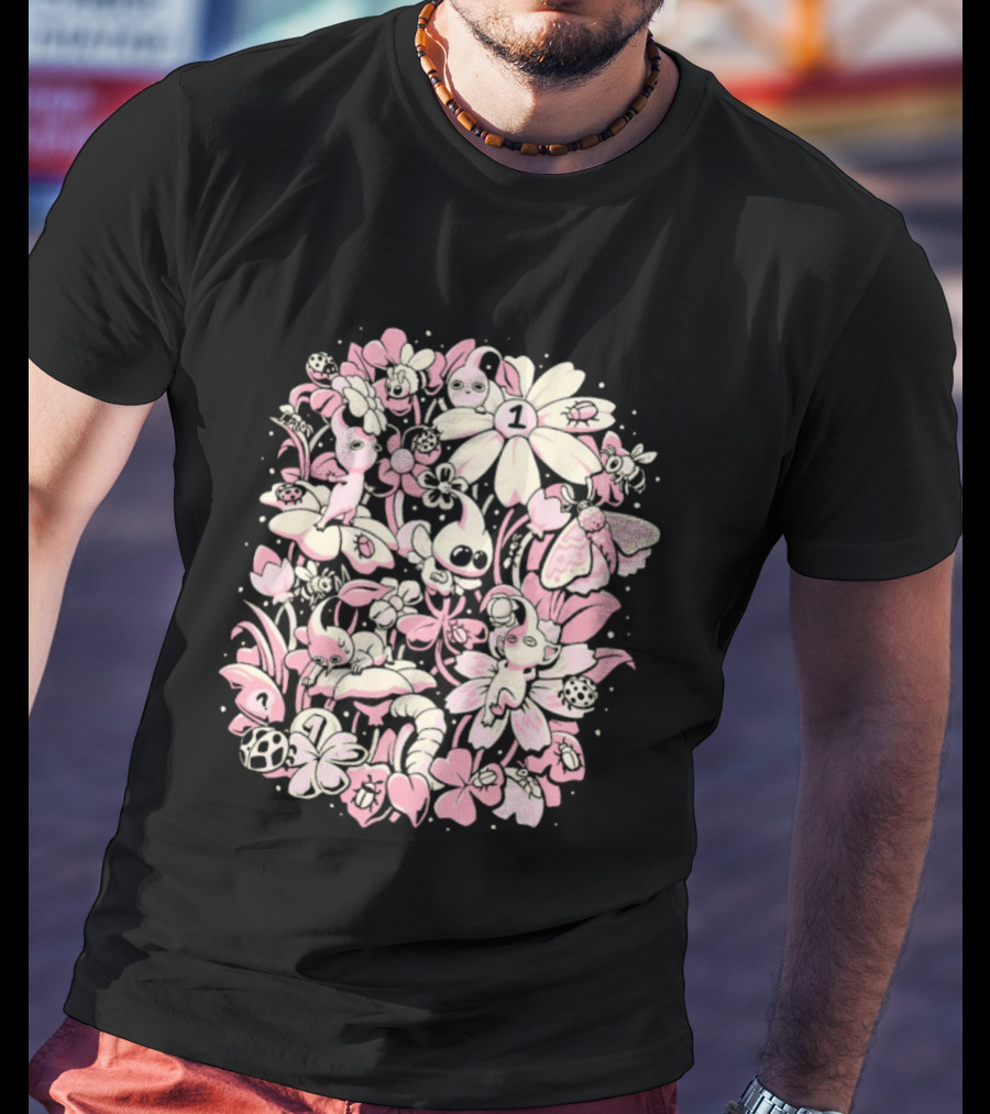 Eduardo Ely Tiny Garden Wildflowers Number 1 Butterfly T-Shirt