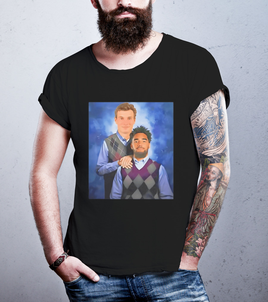 Elijah Sarratt Fernando Mendoza Step Brothers Argyle Sweater Photo T-Shirt