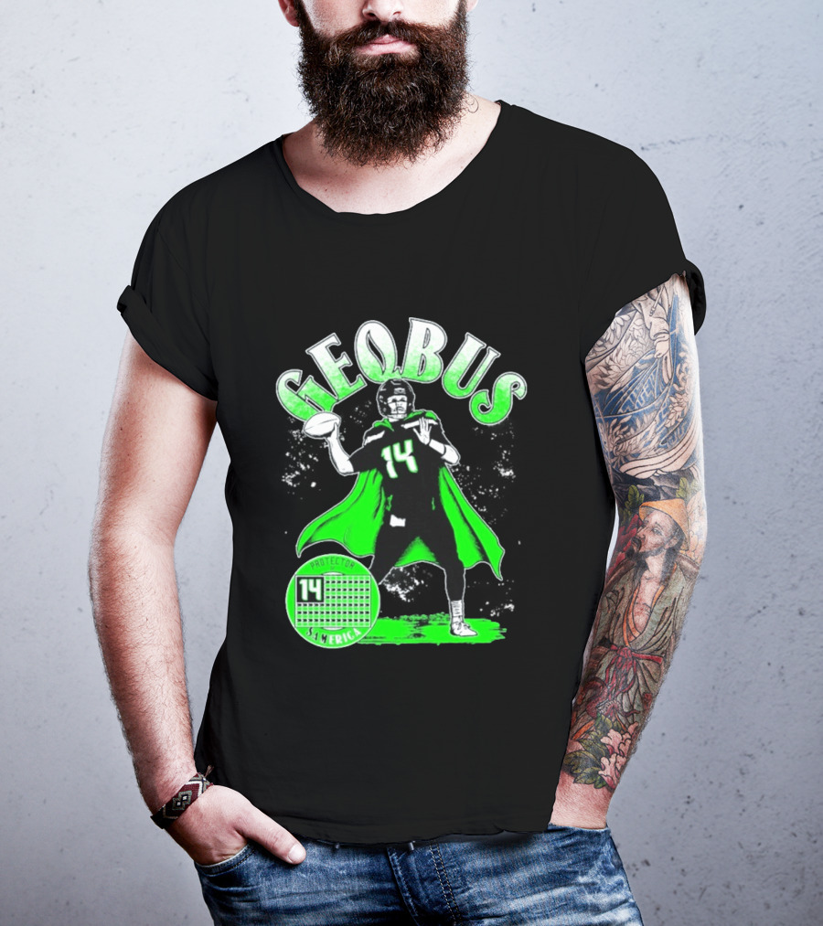 Geqbus Protector 14 Sam Erica Football Hero Green Cape T-Shirt