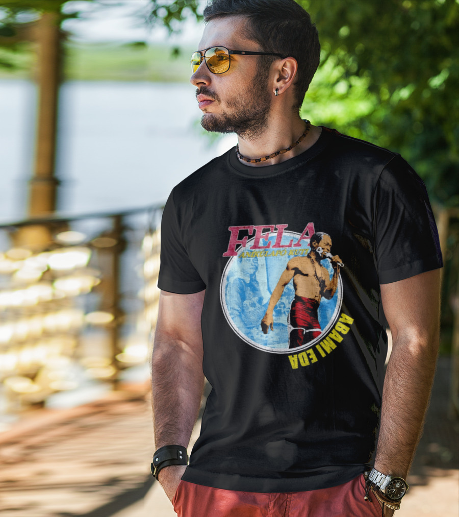 Fela Anikulapo Kuti Abami Eda Music Legend Circle T-Shirt