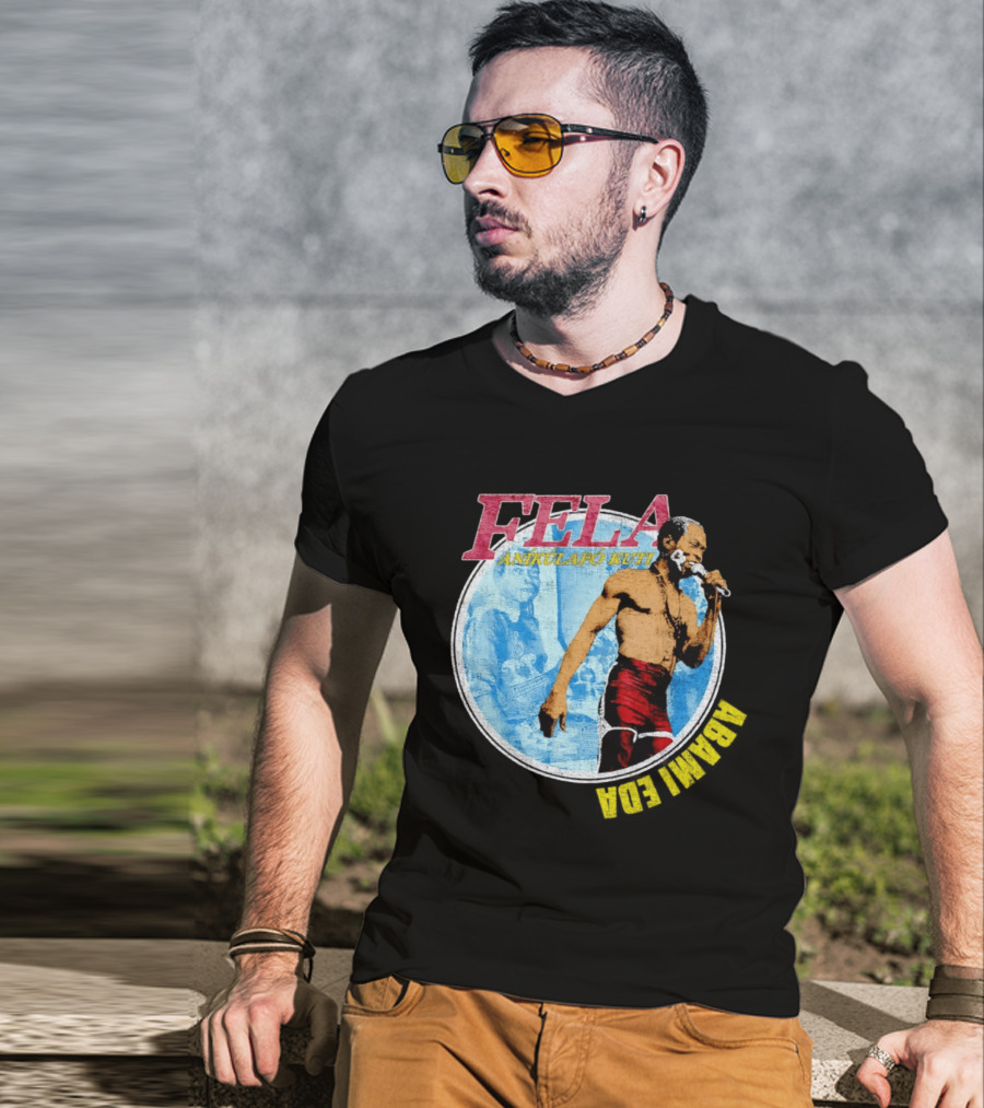 Fela Anikulapo Kuti Abami Eda Music Legend Circle T-Shirt