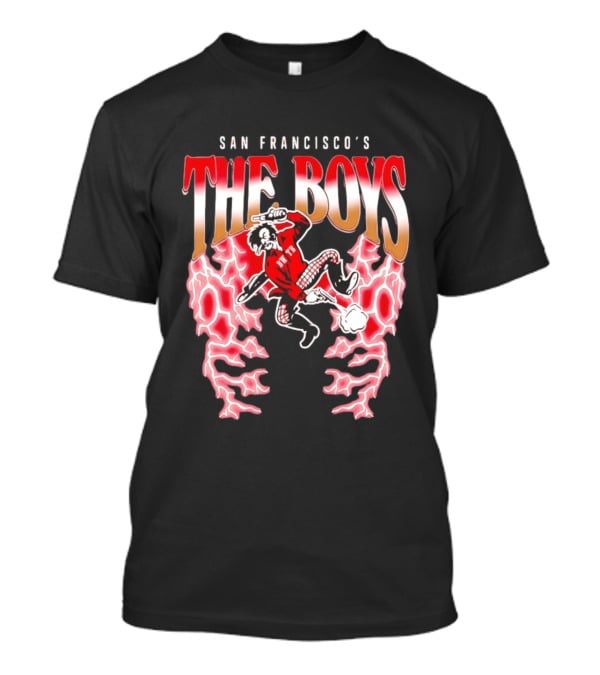 San Francisco's The Boys Vintage Cartoon Style Electric Burst T-Shirt