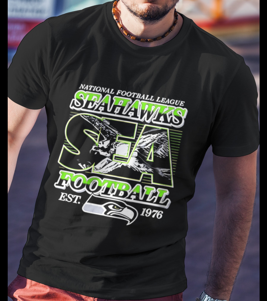 National Football League Seahawks SEA Football Est 1976 T-Shirt