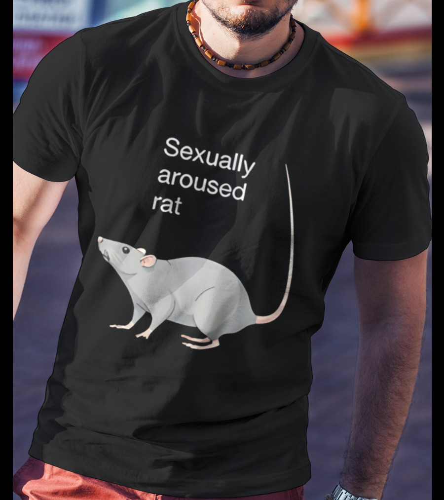 Sexually Aroused Rat Vintage Meme Humor T-Shirt