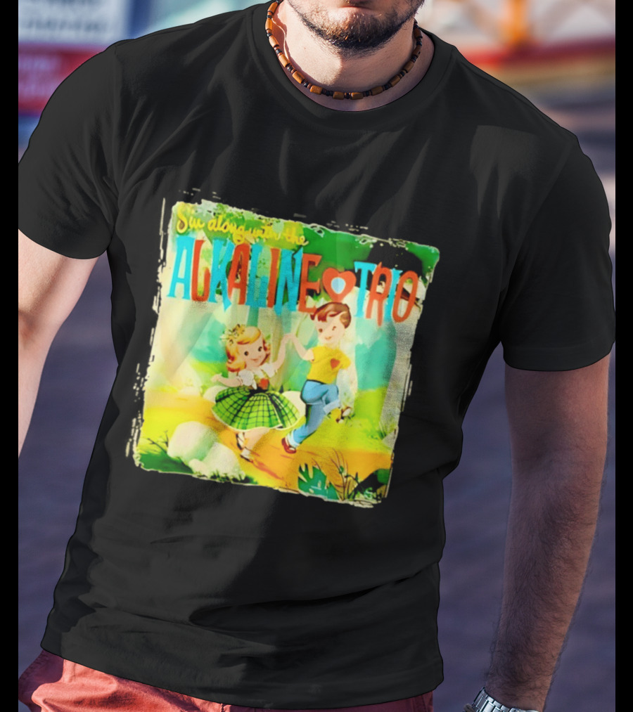 Sin Along With The Alkaline Trio Vintage Cartoon T-Shirt