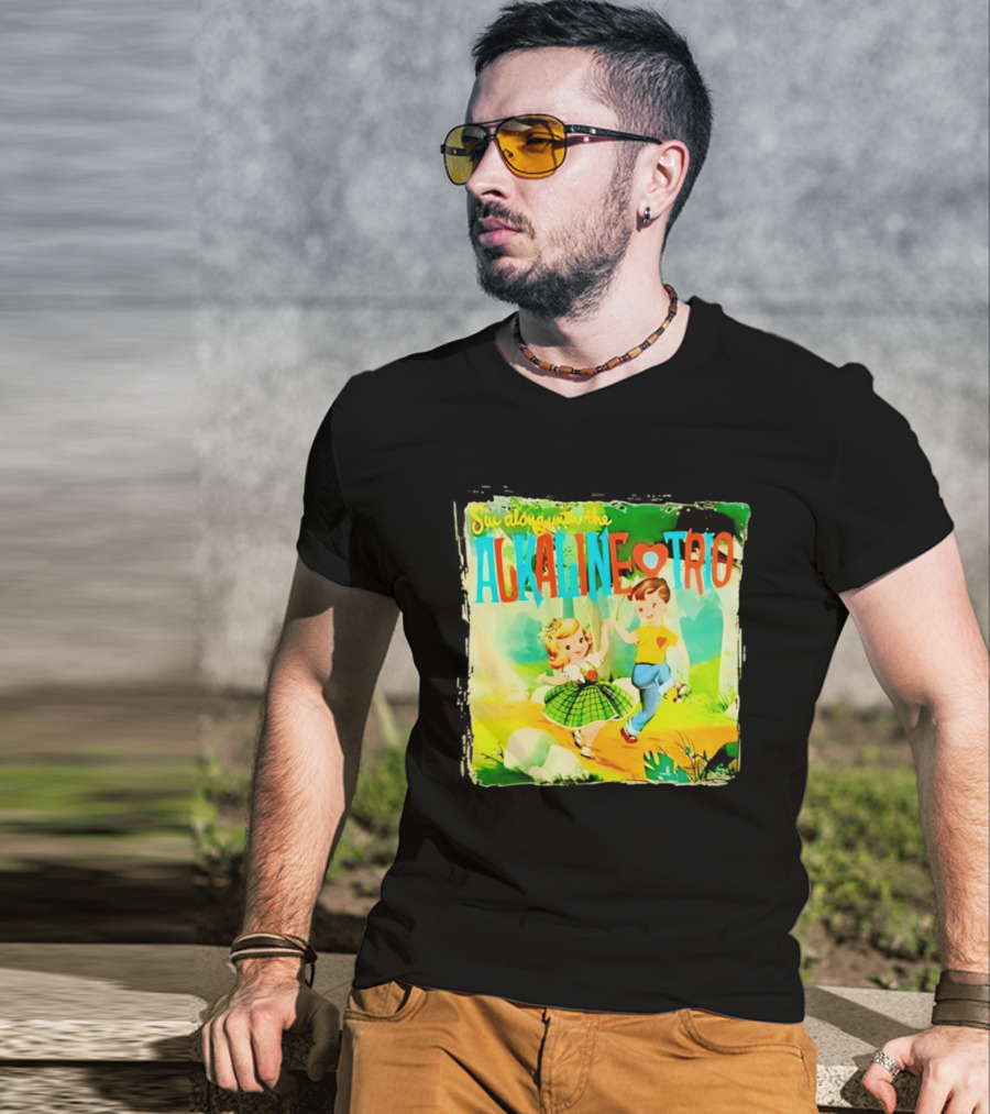 Sin Along With The Alkaline Trio Vintage Cartoon T-Shirt