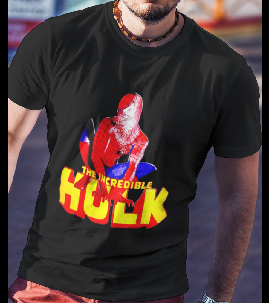 Spider Man The Incredible Hulk Crossover Marvel Mashup T-Shirt