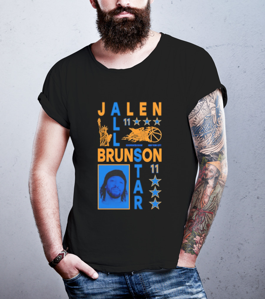 Jalen Brunson 11 NY Knicks All Star Basketball Stars T-Shirt