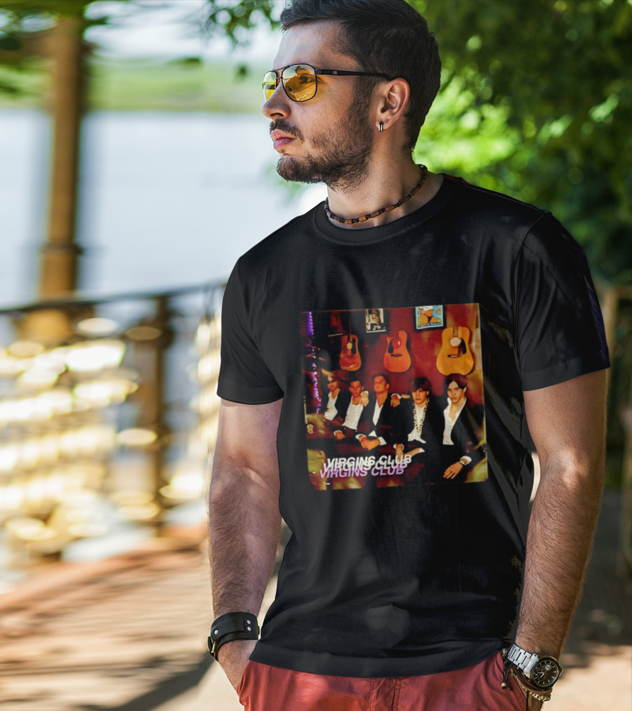 Virgins Club Sophisticated Lounge Vibes With Classic Guitars T-Shirt