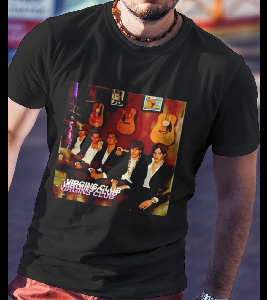 Virgins Club Sophisticated Lounge Vibes With Classic Guitars T-Shirt
