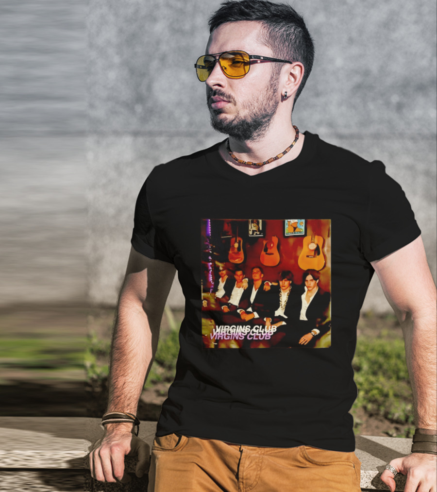 Virgins Club Sophisticated Lounge Vibes With Classic Guitars T-Shirt