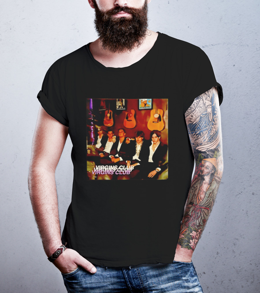 Virgins Club Sophisticated Lounge Vibes With Classic Guitars T-Shirt