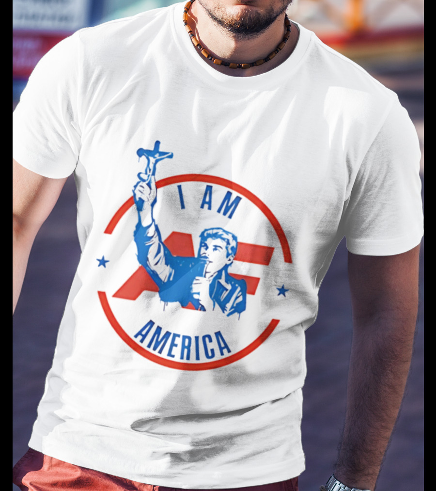 I AM America First Crucifix AF T-Shirt