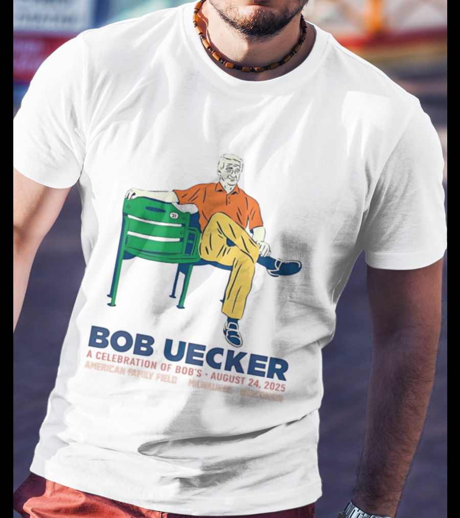 Bob Uecker A Celebration Of Bob's Life August 24 2023 Milwaukee Baseball Chair 21 T-Shirt