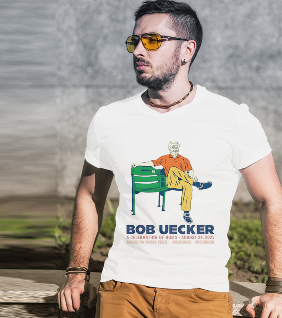 Bob Uecker A Celebration Of Bob's Life August 24 2023 Milwaukee Baseball Chair 21 T-Shirt