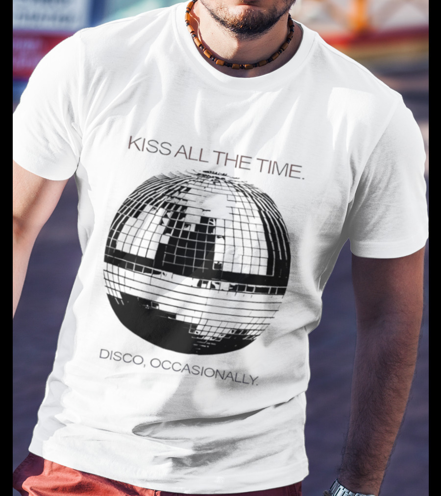Kiss All The Time Disco Occasionally Disco Ball T-Shirt