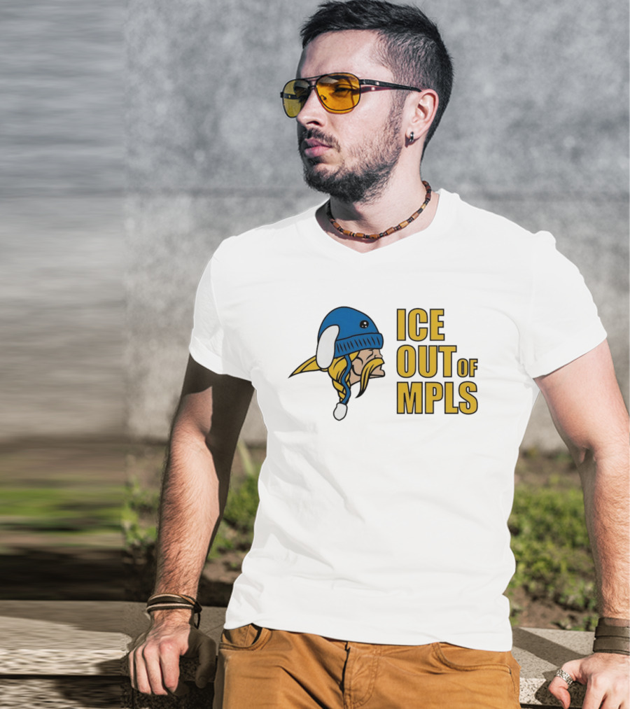 ICE Out Of MPLS Minnesota Vikings Fan T-Shirt